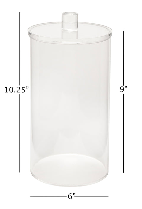 Decorative Things Toilet Paper Holder Stand Roll Storage Acrylic Holds 2 Mega Rolls - Holds Jumbo Rolls - 6" x 9" Tall - Decorative Things