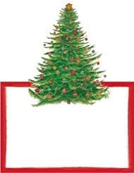 Christmas Place Cards Table Decorations No Place Card Holders Needed Die Cut Xmas Tree Pk 16 - Decorative Things