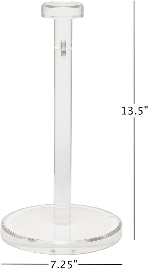 Paper Towel Holder for Kitchen Decor Paper Towel Dispenser for Kitchen Organization, Clear Acrylic for Modern Kitchen Storage, 13.5" Tall Standing Countertop Paper Towel Holders, Made in USA - Decorative Things