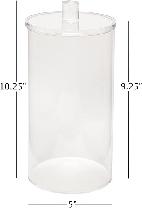 Decorative Things Toilet Paper Holder Stand Roll Storage Acrylic Holds 2 Rolls- Holds Regular Rolls, NOT for MEGA Rolls - 5" x 5" x 9" Tall - Decorative Things