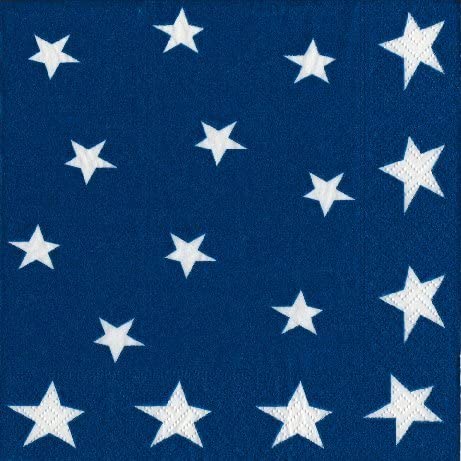 4th of July Party Supplies Paper Napkins Luncheon Size flag Stars and Stripes 40 Count 6.5" x 6.5" Folded - Decorative Things