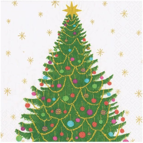 Merry And Bright Cocktail Napkins - 20 Per Package - 2 Units - Decorative Things