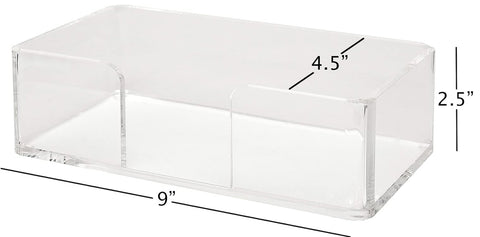 Hand Towel Holder for Bathroom Decorative Paper Hand Towels or Guest Towels Acrylic 4.5" x 9" x 2.5 Made in USA - Decorative Things