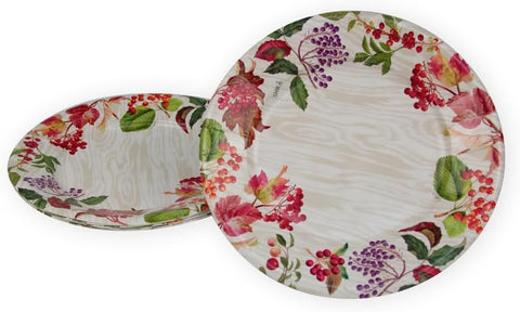 Berry Botanical Taupe Salad & Dessert Plates - 8 Per Package - 2 Units… - Decorative Things