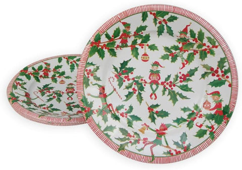 Christmas Paper Plates Elves 7 Inch - Decorative Things