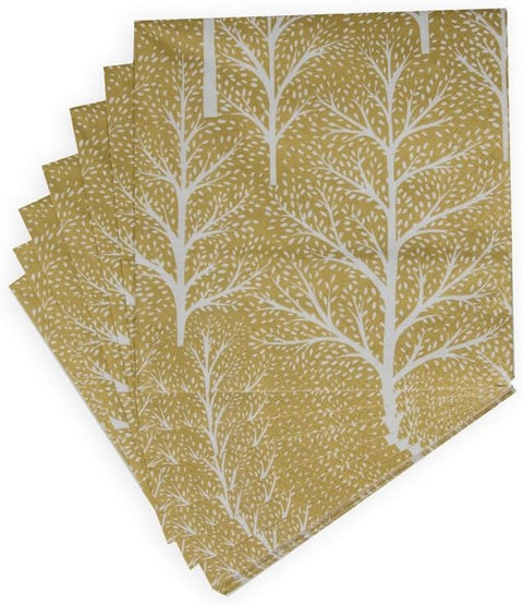 Winter Trees Gold & White Napkin Dinner - 20 Per Package - 2 Units - Decorative Things