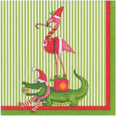 Zooey Christmas Cocktail Napkins - 20 Per Package - 2 Units - Decorative Things