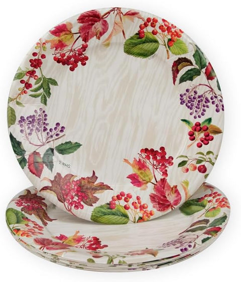 Berry Botanical Taupe Dinner Plates - 8 Per Package - 2 Units… - Decorative Things