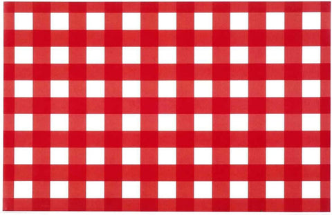 Paper Placemats Table Mats Table Decor Red Checkered Gingham - Decorative Things