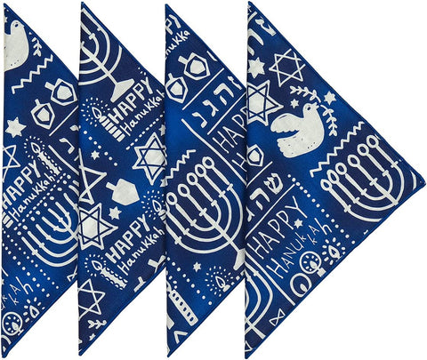 Hanukkah Napkins 18" x 18"Cloth Dinner Napkins, Elegant 100% Cotton Linen Napkins, Cloth Napkins for Hanukkah Table Decorations and Hanukkah Table Setting - Decorative Things