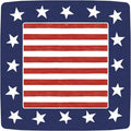 Caspari Paper Plates Disposable Plates 7.25 Inch Party Plates for July 4th Party Supplies Memorial Day Veterans Day American Flag Pak of 16 - Decorative Things
