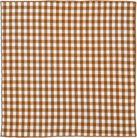 Fall Decor Napkins Cloth Napkins Cotton Linen Napkins, Fall Table Decor Thanksgiving Napkins, Brown Plaid Checkered Gingham 18”x18 - Decorative Things