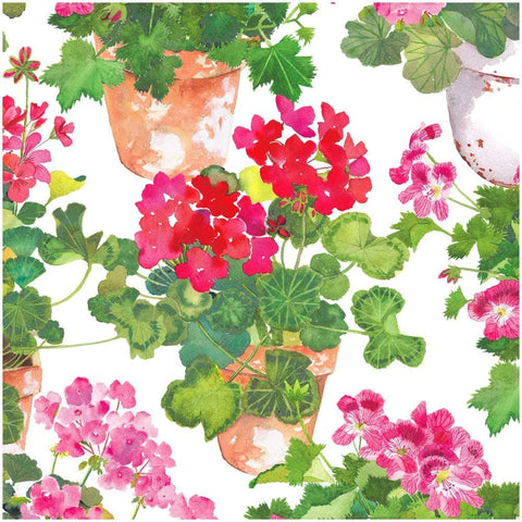 Caspari Trailing Geranium Dinner Napkins - 20 Per Package - 2 Packages - Decorative Things