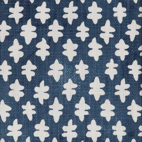 Blue Curtains Valances for Windows, Kitchen Curtain, Living Room, Bathroom Swag Topper Rod Pocket Small Block Print Lined Made in USA 53x18 Inches - Decorative Things