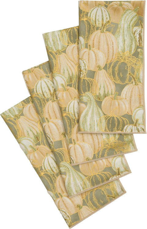 Decorative Things Cloth Napkins, Pumpkin Décor for Fall Decor, Thanksgiving Table Decor, Halloween Party Dinner Napkins Linen Napkins 100% Cotton, Reusable Washable Soft Made in USA 18" x 18" - Decorative Things