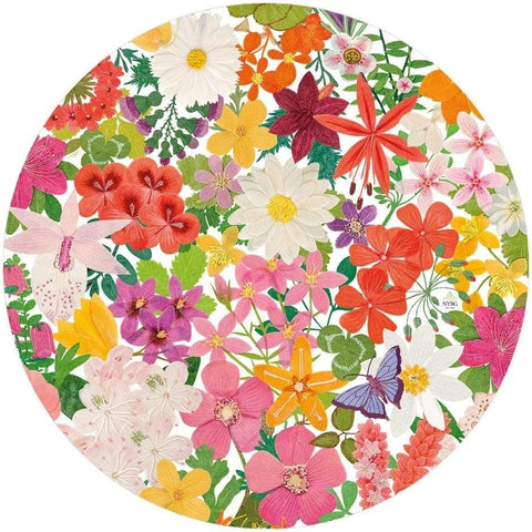 Caspari Halsted Floral Round Paper Placemats, 12 Per Package - Decorative Things