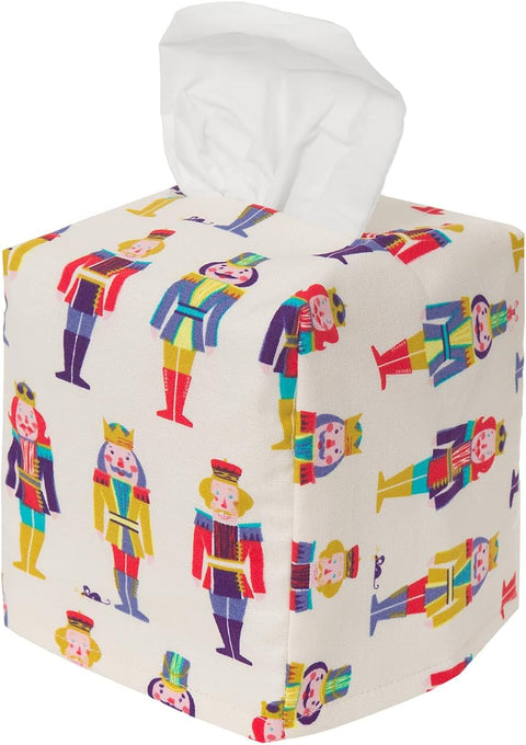Christmas Bathroom Decor Xmas Bathroom Accessories Christmas Bedroom Decor Fabric Tissue Box Cover Slips Over Cardboard Tissue Holder Nutcracker - Decorative Things
