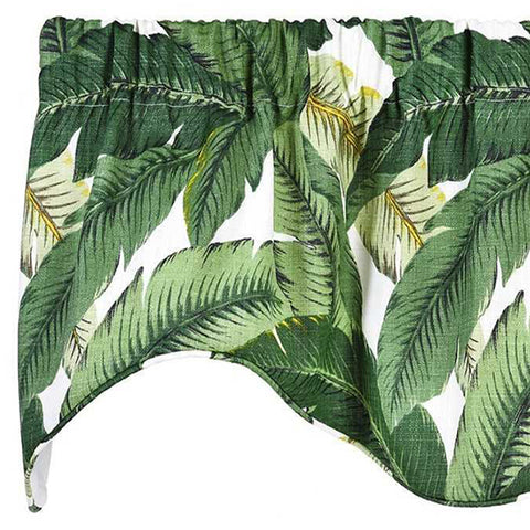 Decorative Things Window Treatments Valances Kitchen Curtains or Living Room Curtains Swag Valence Short Curtains Tommy Bahama Fabric Rod Pocket Lined 53 Inches x 16 Inches - Decorative Things