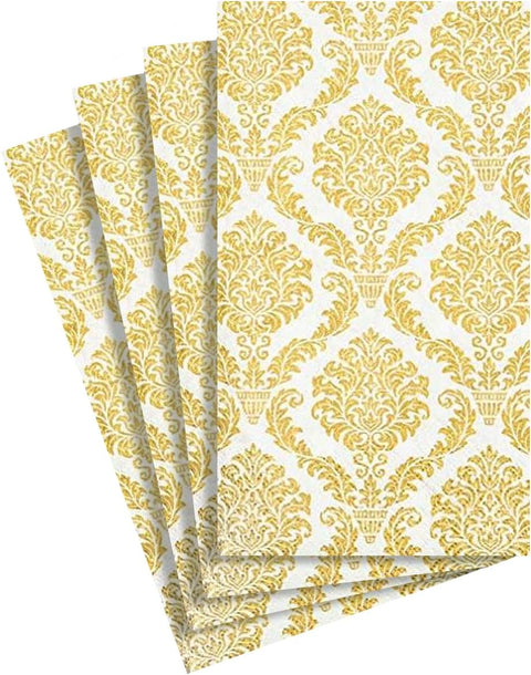 Paper Bathroom Hand Towels - Fingertip Towels Disposable Guest Towels, Reception Wedding Table Decor Dinner Napkins Gold - Decorative Things