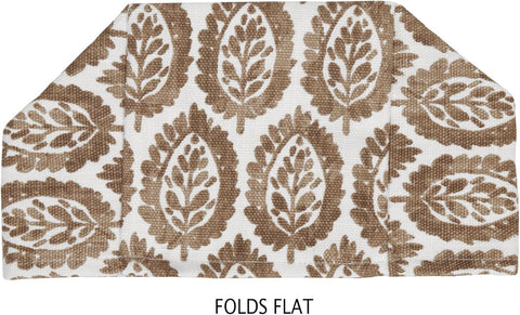 Fabric Tissue Box Cover, Tissue Holder Slipcover, Slips Over Square Cube Cardboard Facial Tissue Boxes -Decorative Brown Blockprint Cotton Fabric, Made in USA Visit the Decorative Things Store - Decorative Things