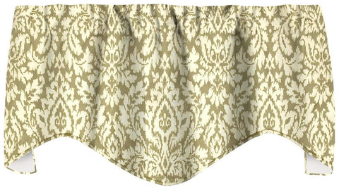 Valances for Windows, Living Room Curtains, Valance Curtains, Swag Window Treatments, Short Curtains Made in USA with Waverly Fabric Damask Gold Curtains Valence 53 Inches x 18 Inches - Decorative Things