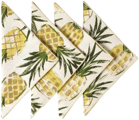 Cloth Napkins Dinner Napkins Linen Napkins Luau Party 18" Hawaiian Theme Pineapple Decor - Decorative Things