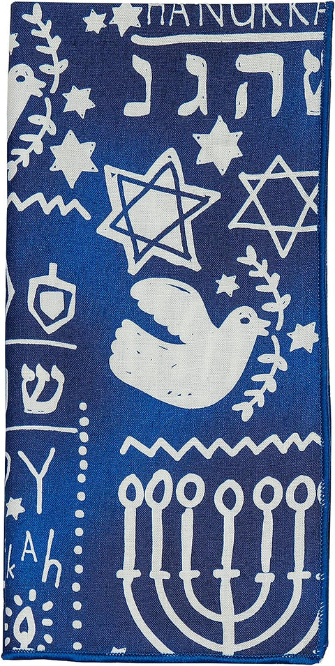 Hanukkah Napkins 18" x 18"Cloth Dinner Napkins, Elegant 100% Cotton Linen Napkins, Cloth Napkins for Hanukkah Table Decorations and Hanukkah Table Setting - Decorative Things