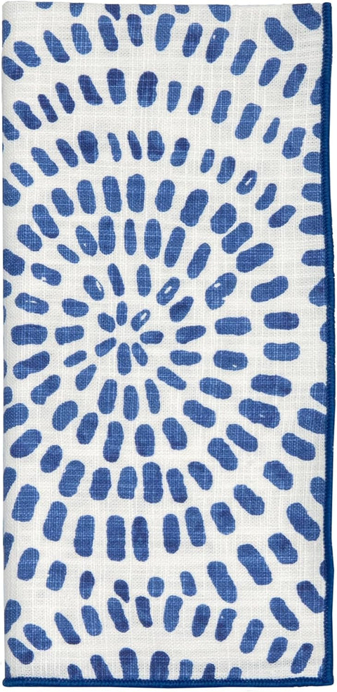 Cloth Napkins for Table Dinner Setting 18" x 18" Use with Blue and White Dishes, Plates, Tablecloths, 100% Cotton Linen Napkin - Decorative Things