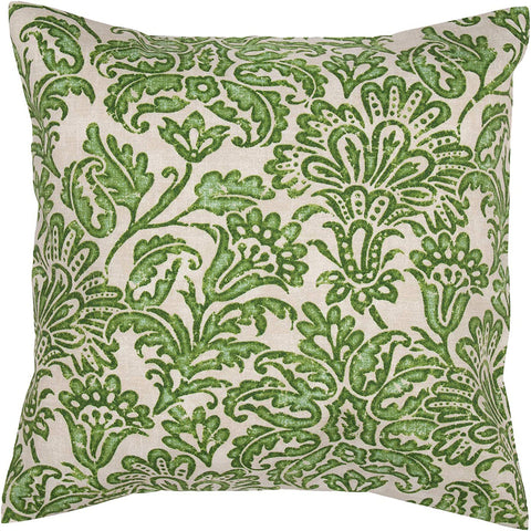 Decorative Things Outdoor Pillows for Patio Furniture Made of Tommy Bahama Fabric Green Batik Pillow Cover 18" x 18" - Decorative Things