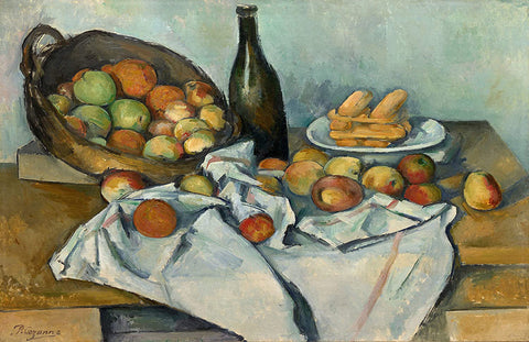 Paper Placemats for Dining Table Kitchen Table Place Mats Disposable Table Decor Cezanne Apples and Wine - Decorative Things