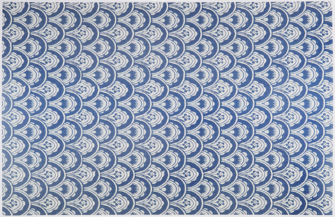 Paper Placemats for Dining Table Mats Table Decorations Kitchen Place Mats Disposable Shell Print White & Blue Placemats - Decorative Things