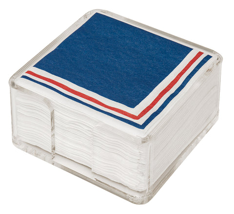 Cocktail Napkins Decorative Paper Napkins, Nautical Beverage Napkins for Boat Party, Beach Wedding Napkins, Yacht Party, 4th of July, Clambake, Picnic, BBQ, Red White and Blue 5" x 5" Pk 20 - Decorative Things