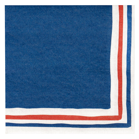 Cocktail Napkins Decorative Paper Napkins, Nautical Beverage Napkins for Boat Party, Beach Wedding Napkins, Yacht Party, 4th of July, Clambake, Picnic, BBQ, Red White and Blue 5" x 5" Pk 20 - Decorative Things