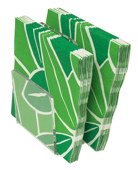Decorative Paper Napkins Dinner Napkins Disposable, Luau Party, Hawaiian Theme Destination Beach Wedding Napkins, Summer Party Decorations Coastal Palm Leaves Green 8" x 8" Pack of 20 - Decorative Things