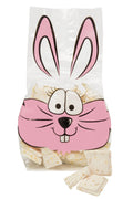 Easter Bunny Gift Bag Filled with White Chocolate and Lemon Chippers for Easter Basket Stuffers, Easter Dessert Ideas at an Easter Egg Hunt Party, 1/2 Pound - Decorative Things
