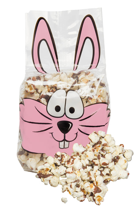 Easter Bunny Chocolate Popcorn for Easter Basket Stuffers, Easter Gifts, Easter Candy Treats, or Easter Table Décor, 1.5oz Gluten Free, Nut Free - Decorative Things