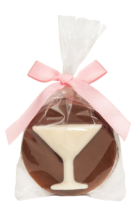 Gourmet Chocolate Party Favors, Individually Wrapped Gourmet Cookies, Martini Glass Chocolate Cookies, Kosher, Nut Free - Decorative Things