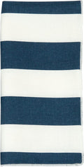 Cloth Napkins 100% Cotton Linen Napkins 18" x 18" Dinner Napkins Navy Blue and White Beach Nautical Coastal Striped Table Decor Linens 18" x 18" - Decorative Things
