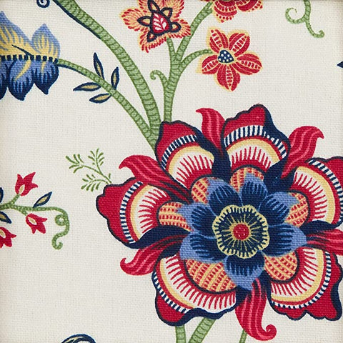 Window Treatments Valance Curtains Kitchen Window Valances or Living Room Red Blue Curtains Floral Curtains Rod Pocket 53 Inches x 13 Inches, Window Decor - Decorative Things