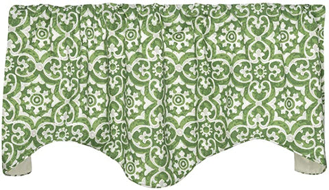 Valances for Windows, Kitchen Valances or Valances for Living Room Valance Curtains Window Treatments, Green Curtains Swag Short Curtains Valances Lined Adjustable Valence 53" x 18" - Decorative Things