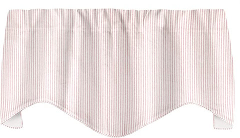 Pink Curtains Valances for Windows - Window Kitchen Curtain, Kitchen Valances, Girls Room Decor, Baby Girl Curtains for Nursery Decor, 53 Inches x 18 Inches Rod Pocket Swag Curtains Lined Made in USA - Decorative Things