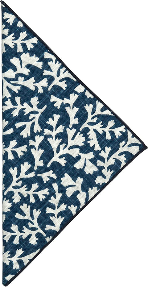 Cloth Napkins Table Linens Cotton Linen Napkins Dinner Napkins Beach Decor 18" x 18" Blue and White Coral - Decorative Things