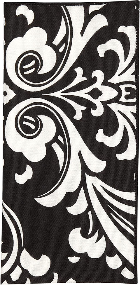 100% Cotton Linen Napkins Cloth Napkins 18" x 18" Dinner Napkins, Black and White Wedding Napkins, Damask Napkins, Table Decor, Set of Table Napkins - Decorative Things