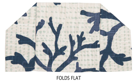 Fabric Tissue Box Cover, Tissue Holder Slipcover Slips Over Cardboard Tissue Box, Bedroom Décor Ideas Bathroom Accessories Coastal Décor Navy Blue