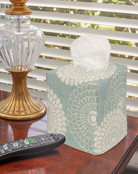 Tissue Box Cover Tissue Holder Decorative Bathroom Decor Blue Bathroom Accessories, Square Cube