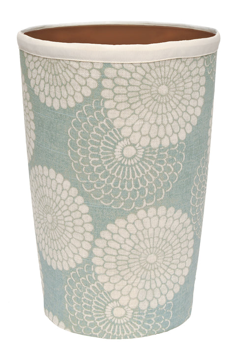 Decorative Bathroom Trash Can Bedroom, Home Office Wastebasket Garbage Can Small Trash Can Blue 11.75" Tall - Decorative Things