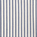 Blue Ticking Stripe Fabric Shower Curtain 72" - Decorative Things
