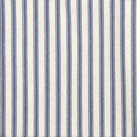 Blue Ticking Stripe Fabric Shower Curtains 84" & 96" - Decorative Things