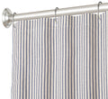 Blue Ticking Stripe Fabric Shower Curtains 84" & 96" - Decorative Things