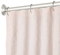 Pink Ticking Stripe Shower Curtains 84" & 96" - Decorative Things